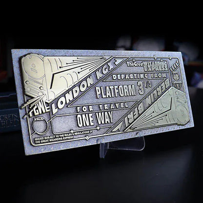 Fantastic Beasts Limited Edition The Great Wizarding Express Antique Finish Replica Train Ticket