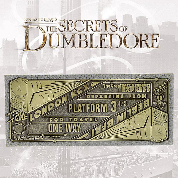 Fantastic Beasts Limited Edition The Great Wizarding Express Antique Finish Replica Train Ticket