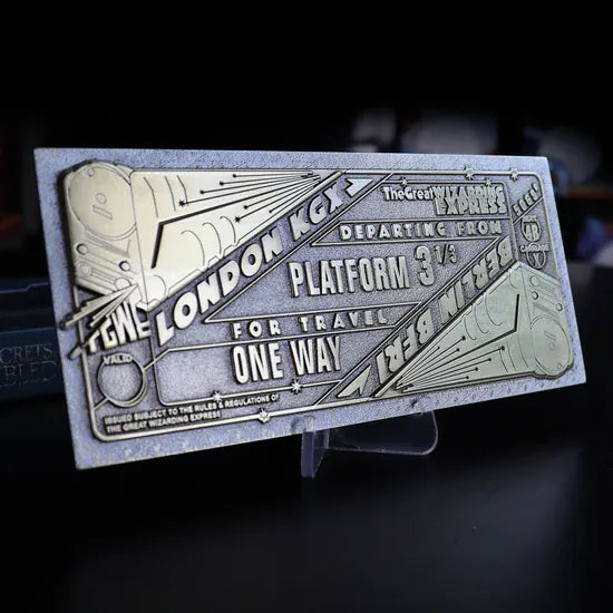 Fantastic Beasts Limited Edition The Great Wizarding Express Antique Finish Replica Train Ticket