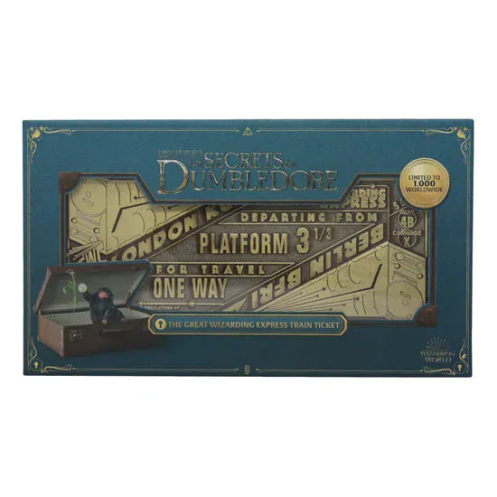 Fantastic Beasts Limited Edition The Great Wizarding Express Antique Finish Replica Train Ticket