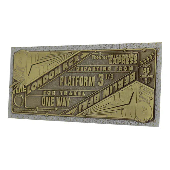 Fantastic Beasts Limited Edition The Great Wizarding Express Antique Finish Replica Train Ticket