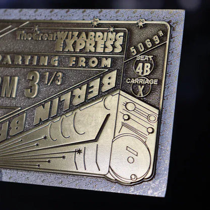 Fantastic Beasts Limited Edition The Great Wizarding Express Antique Finish Replica Train Ticket