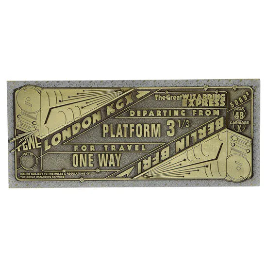 Fantastic Beasts Limited Edition The Great Wizarding Express Antique Finish Replica Train Ticket