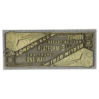 Fantastic Beasts Limited Edition The Great Wizarding Express Antique Finish Replica Train Ticket