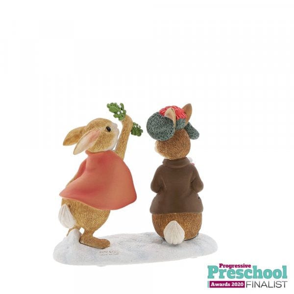 Flopsy and Benjamin Bunny Under the Mistletoe Figurine