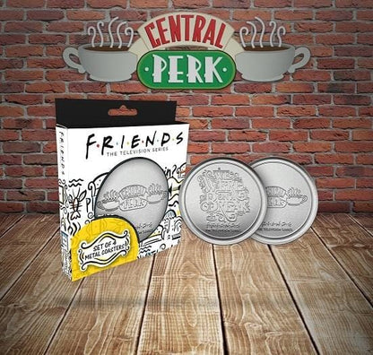 Friends Set of 4 Embossed Metal Coasters
