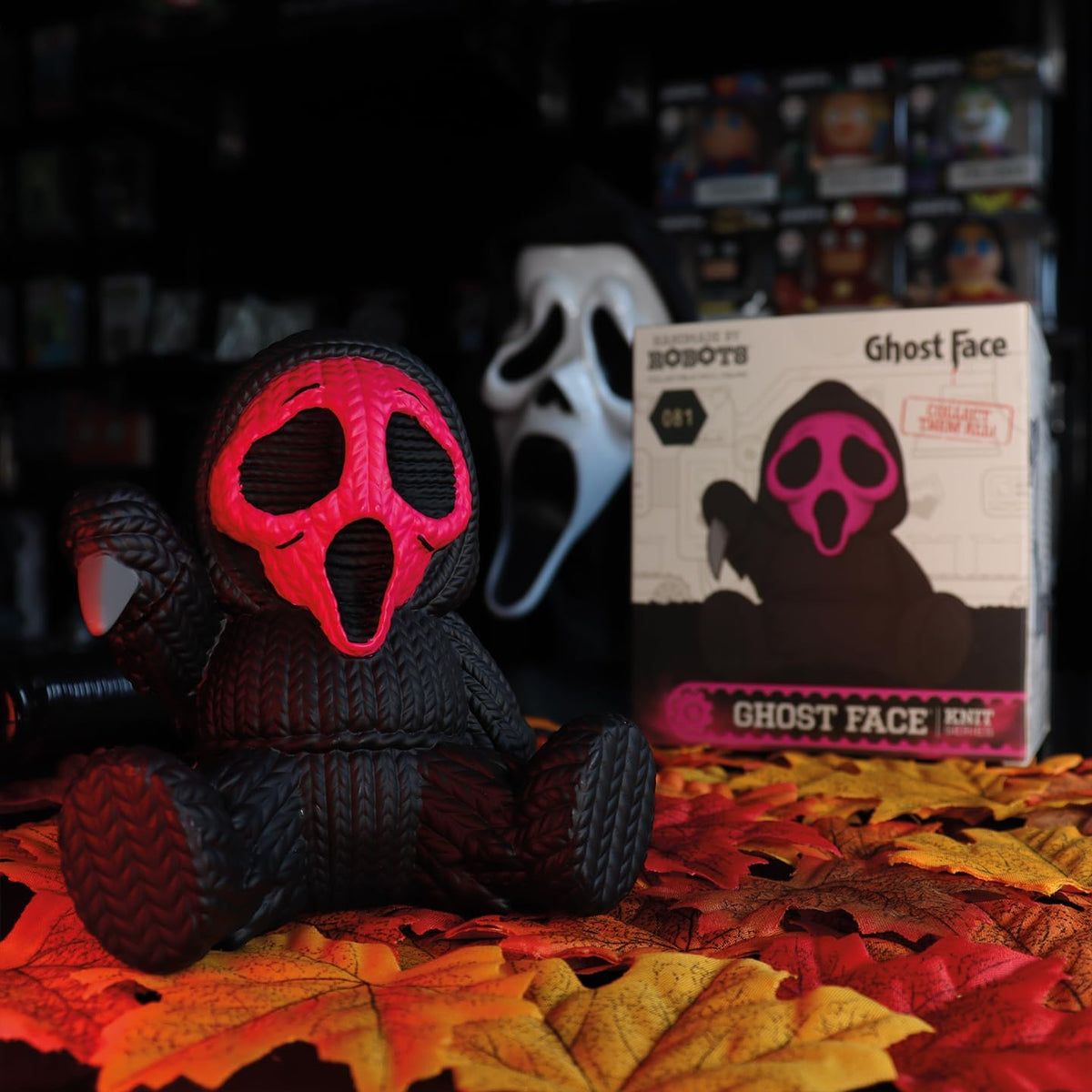 Ghostface Scream Fluorescent Pink Collectible Vinyl Figure by Handmade By Robots