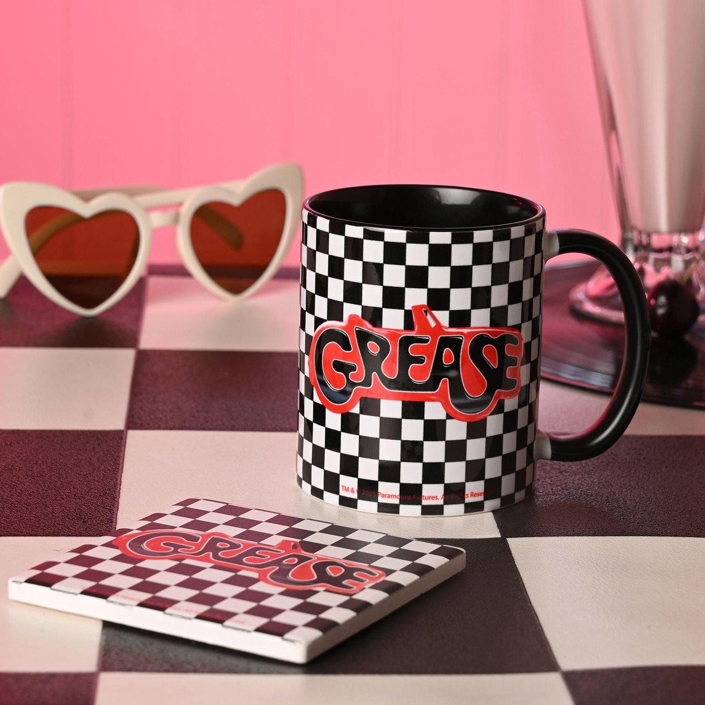 Grease Checkerboard Coaster