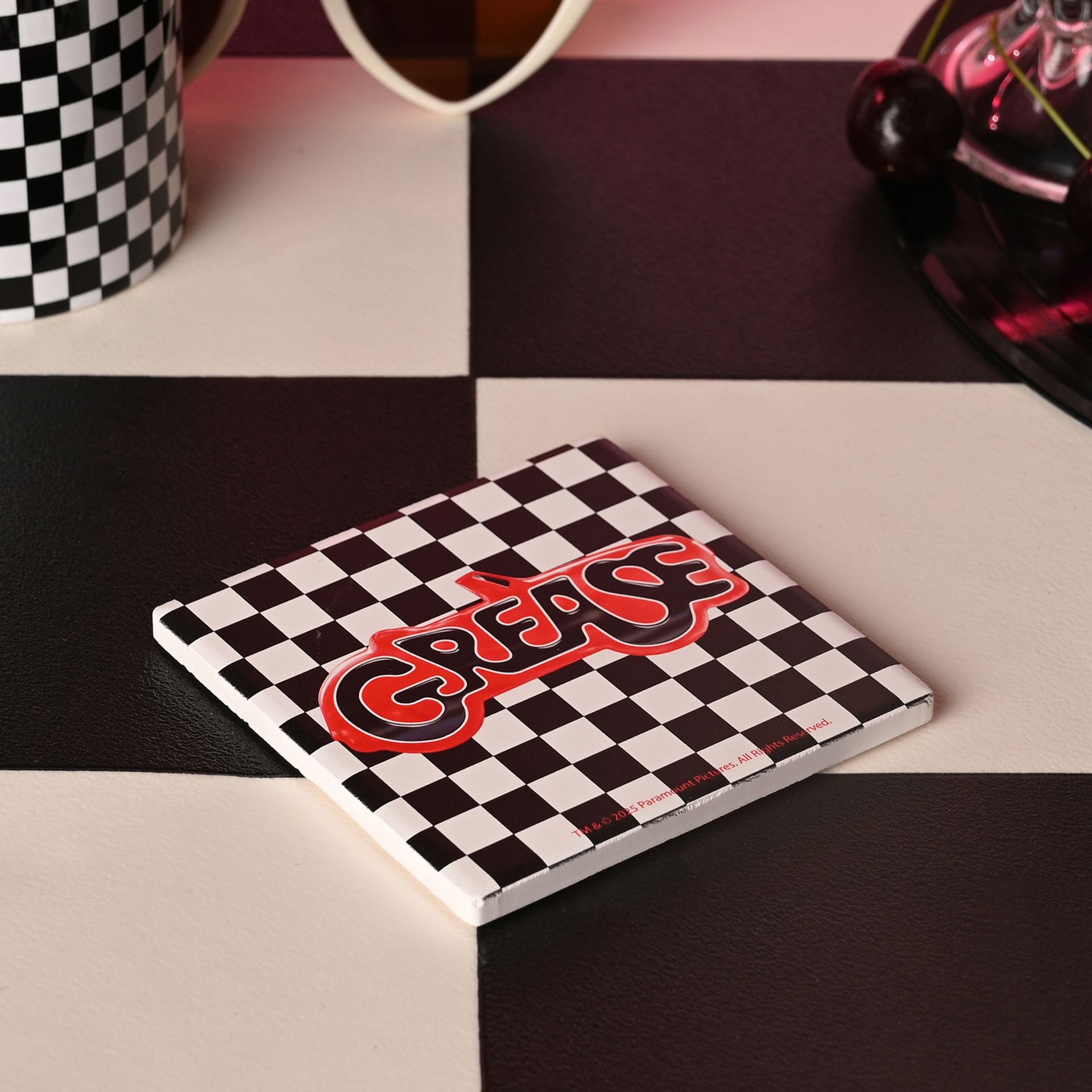 Grease Checkerboard Coaster