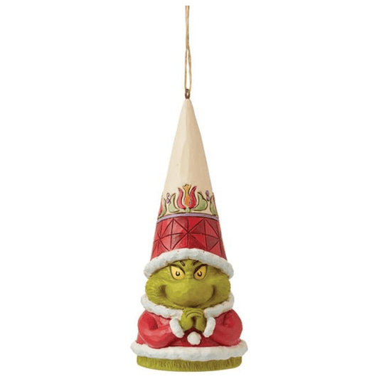 Grinch Gnome with Hands Clenched Hanging Ornament Figurine By Jim Shore