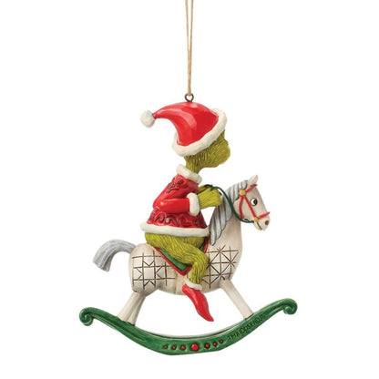 Grinch Riding Rocking Horse Hanging ornament By Jim Shore 6018966