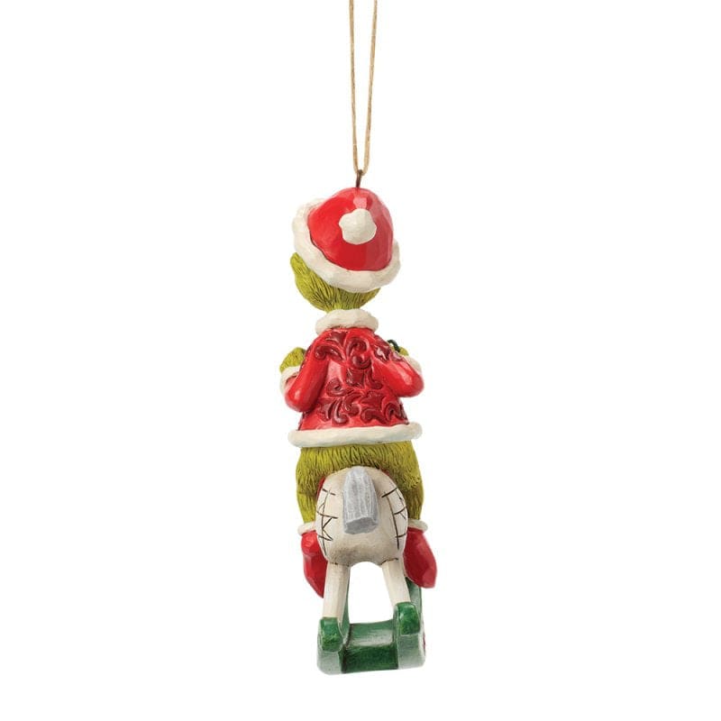 Grinch Riding Rocking Horse Hanging ornament By Jim Shore 6018966