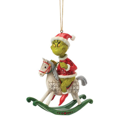 Grinch Riding Rocking Horse Hanging ornament By Jim Shore 6018966