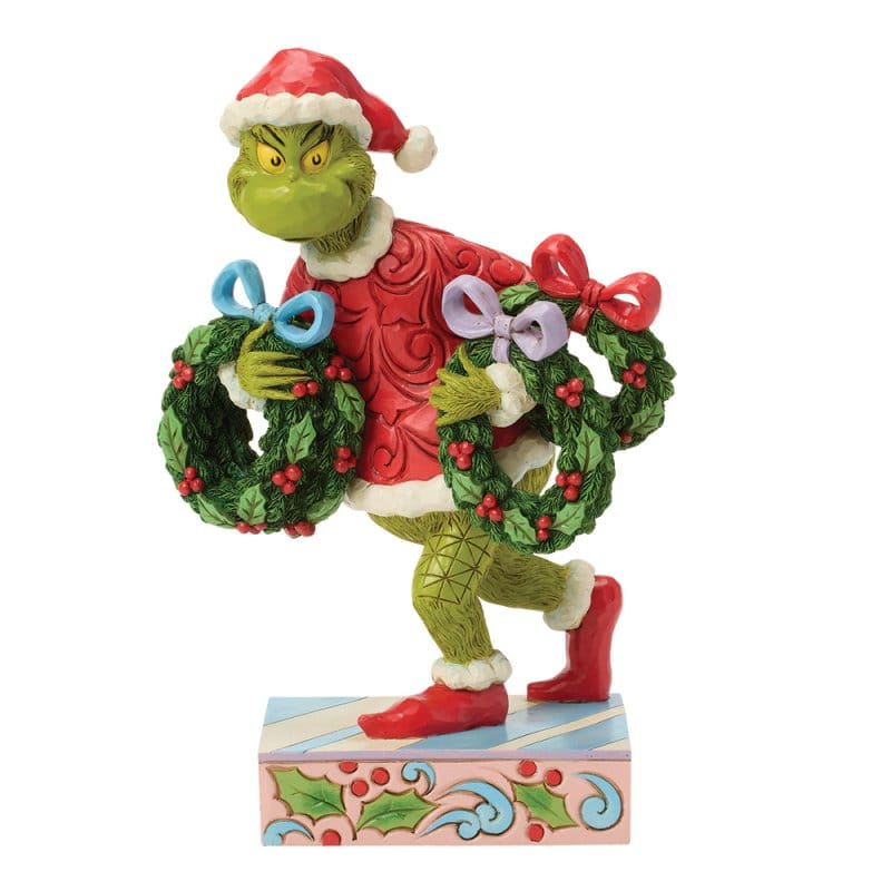 Grinch Stealing Wreaths  Figurine By Jim Shore 6018963