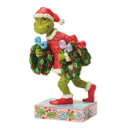 Grinch Stealing Wreaths  Figurine By Jim Shore 6018963