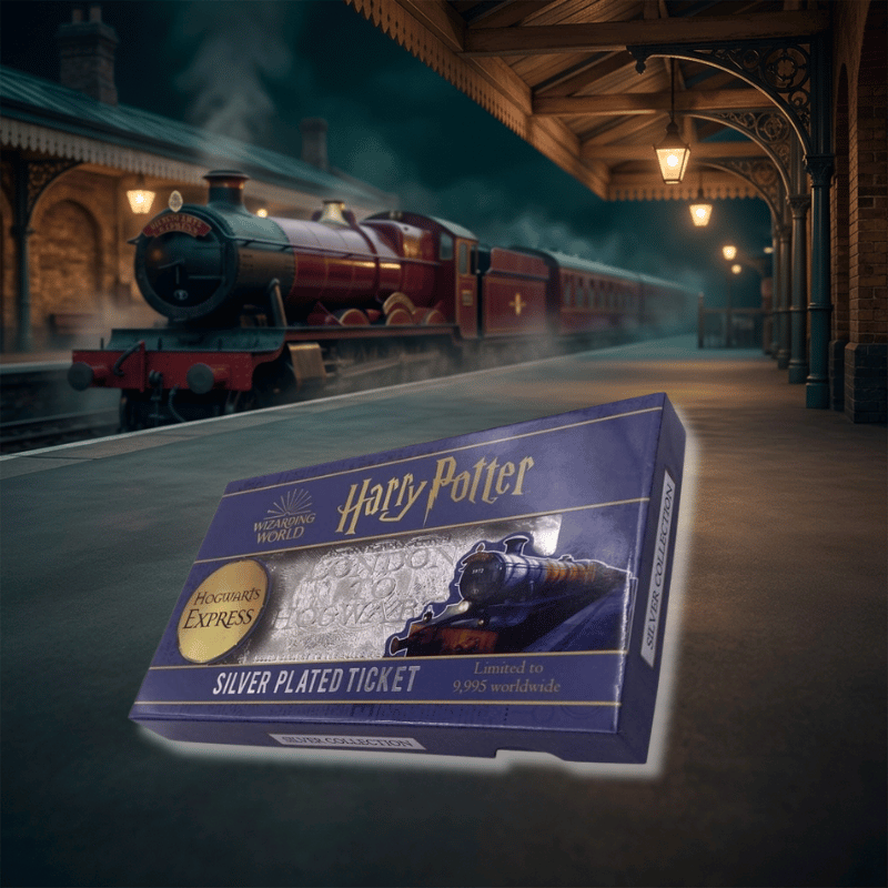 Harry Potter Hogwarts Express Limited Edition Silver Replica Ticket by Fanattik
