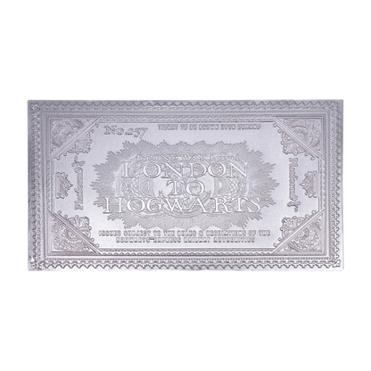 Harry Potter Hogwarts Express Limited Edition Silver Replica Ticket by Fanattik