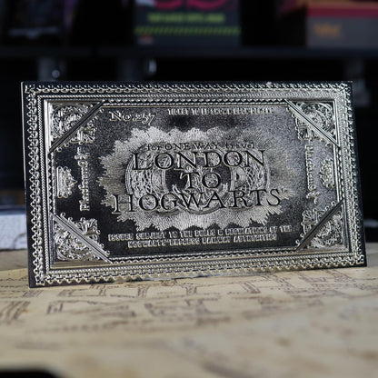 Harry Potter Hogwarts Express Limited Edition Silver Replica Ticket by Fanattik