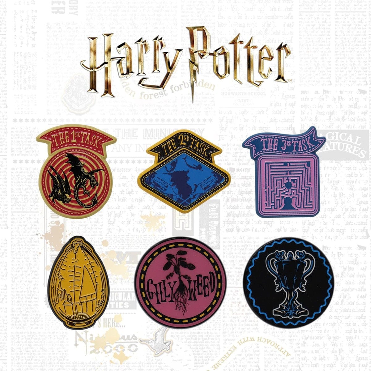 Harry Potter Set of 6 Triwizard Tournament  Limited Edition Pin Badges