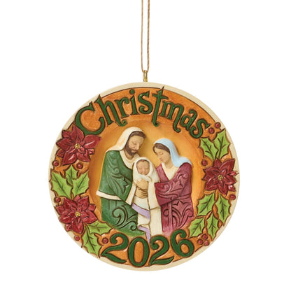 Heartwood Creek 2026 Dated Holy Family Hanging Ornament By Jim Shore