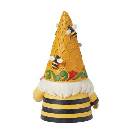 Heartwood Creek Bee-ing Cute Beehive Gnome Figurine By Jim Shore