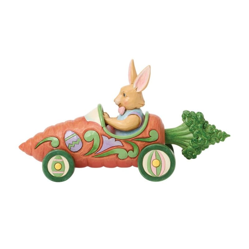 Heartwood Creek Bunnies On Parade Carrot Car Figurine By Jim Shore