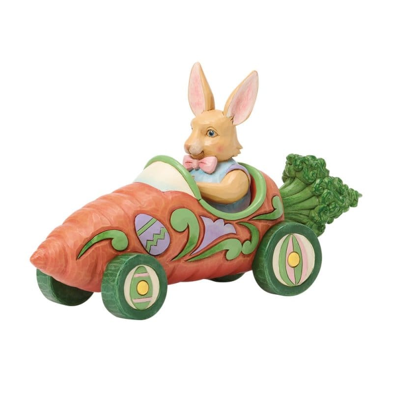 Heartwood Creek Bunnies On Parade Carrot Car Figurine By Jim Shore