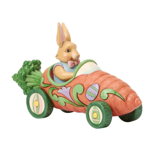 Heartwood Creek Bunnies On Parade Carrot Car Figurine By Jim Shore