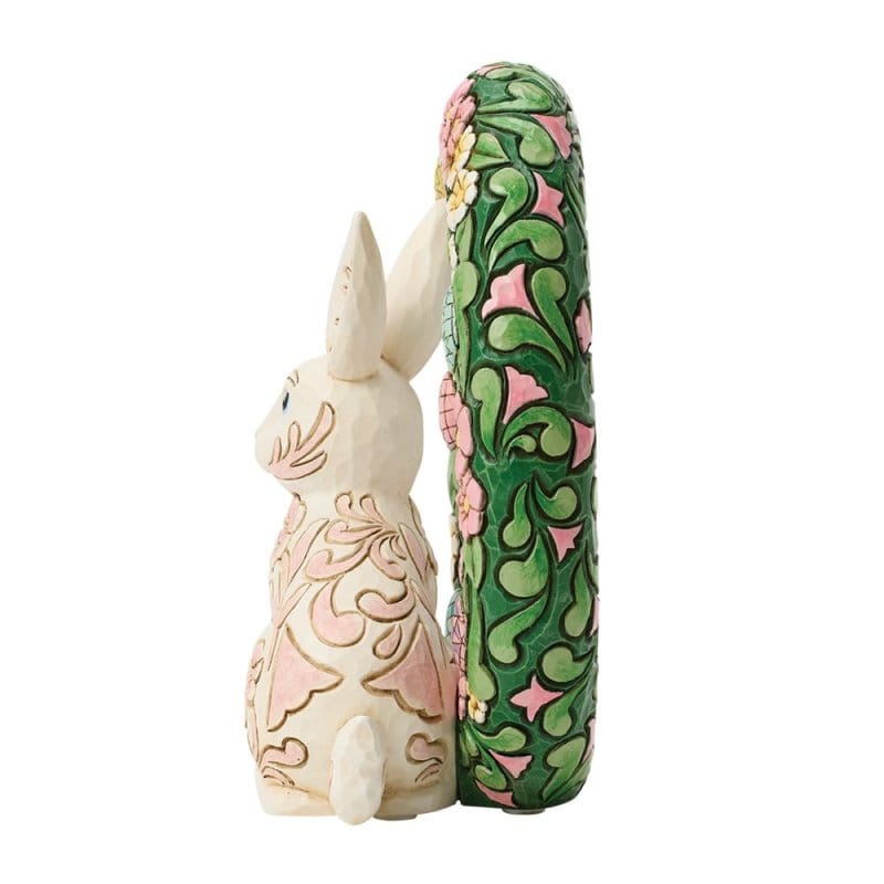 Heartwood Creek Bunny Wreath Figurine By Jim Shore