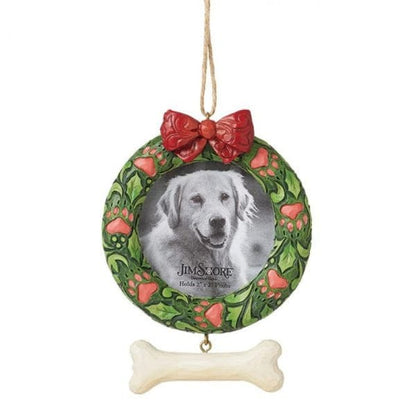 Heartwood Creek By Jim Shore Dog Wreath Pet Hanging Ornament 6015516