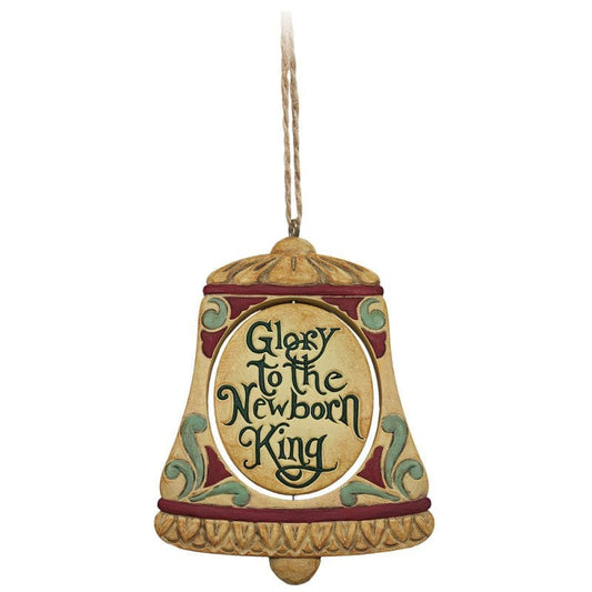 Heartwood Creek By Jim Shore Rotating Holy Family In Bell Hanging Ornament 6017243