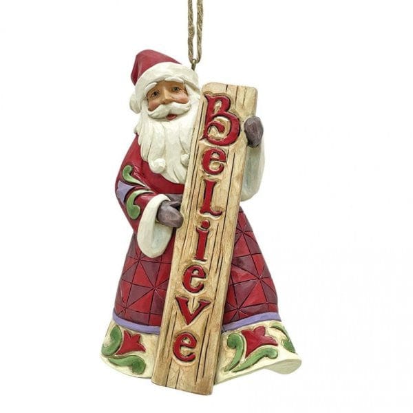 Heartwood Creek By Jim Shore Santa “Believe” Hanging Ornament 6015512
