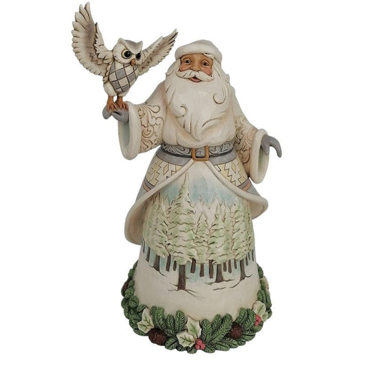 Heartwood Creek By Jim Shore Santa’s Woodland Messenger (White Woodland Santa With Owl) Figurine 6017171