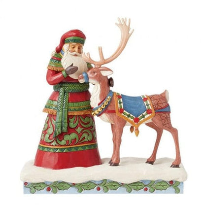 Heartwood Creek By Jim Shore Santa With Reindeer Figurine 6015498