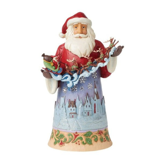 Heartwood Creek By Jim Shore Santa With Sleigh In Overnight Scene Figurine 6015502