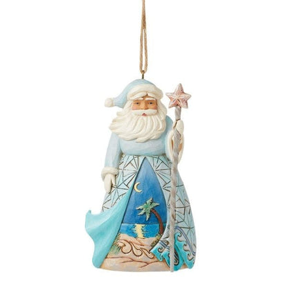 Heartwood Creek By Jim Shore Santa With Star Fish Cane Hanging Ornament 6016518