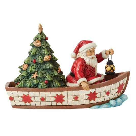 Heartwood Creek By Jim Shore Seas Of Giving (Santa in a boat) Figurine 6014504