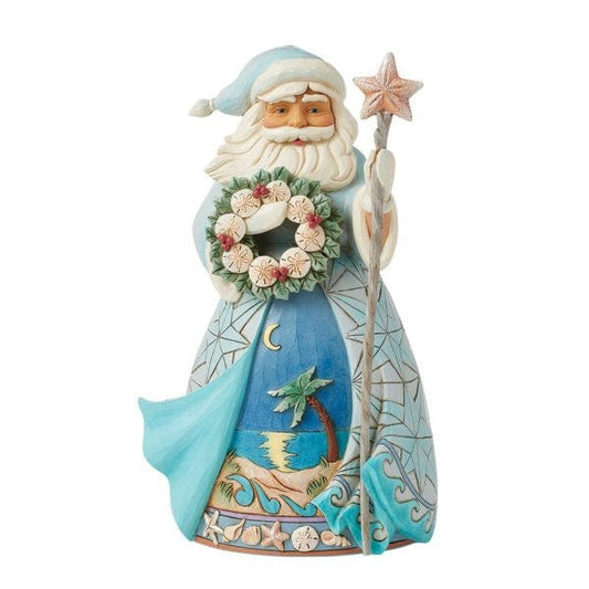 Heartwood Creek By Jim Shore Shell-abrate The Season (Santa With Sand Dollar Wreath) Figurine 6016517