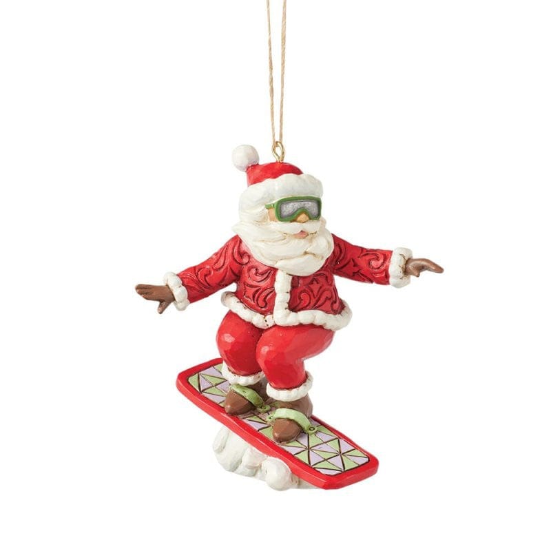 Heartwood Creek By Jim Shore Snowboarding Santa Hanging Ornament 6017011