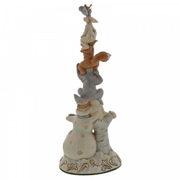 Heartwood Creek By Jim Shore Snowman Stacked With Animals Figurine