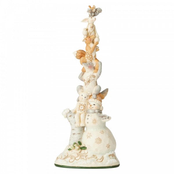 Heartwood Creek By Jim Shore Snowman Stacked With Animals Figurine