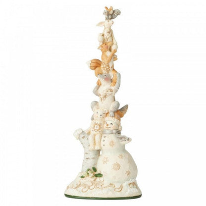 Heartwood Creek By Jim Shore Snowman Stacked With Animals Figurine
