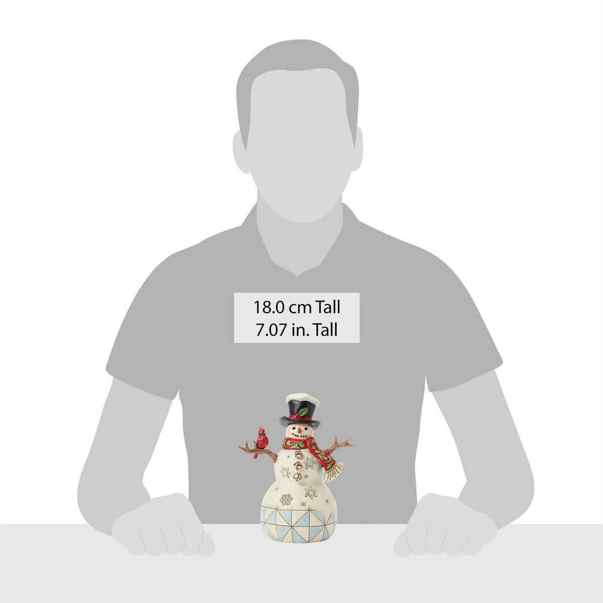 Heartwood Creek By Jim Shore Snowman With Top Hat & Cardinal Figurine 6017055