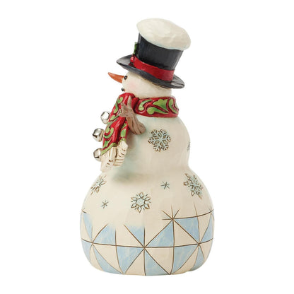Heartwood Creek By Jim Shore Snowman With Top Hat & Cardinal Figurine 6017055