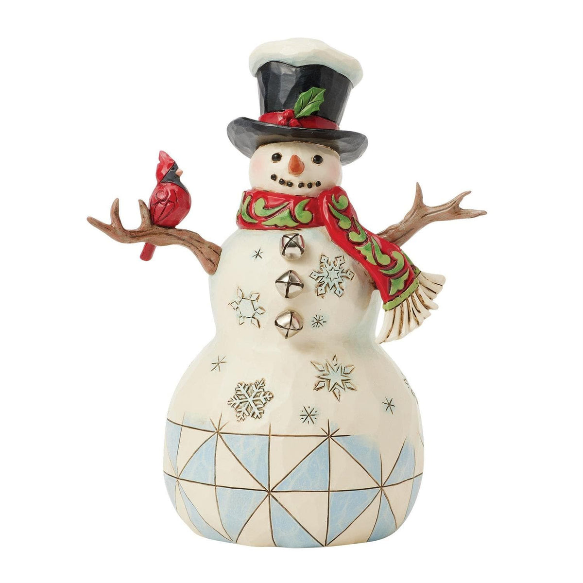 Heartwood Creek By Jim Shore Snowman With Top Hat & Cardinal Figurine 6017055