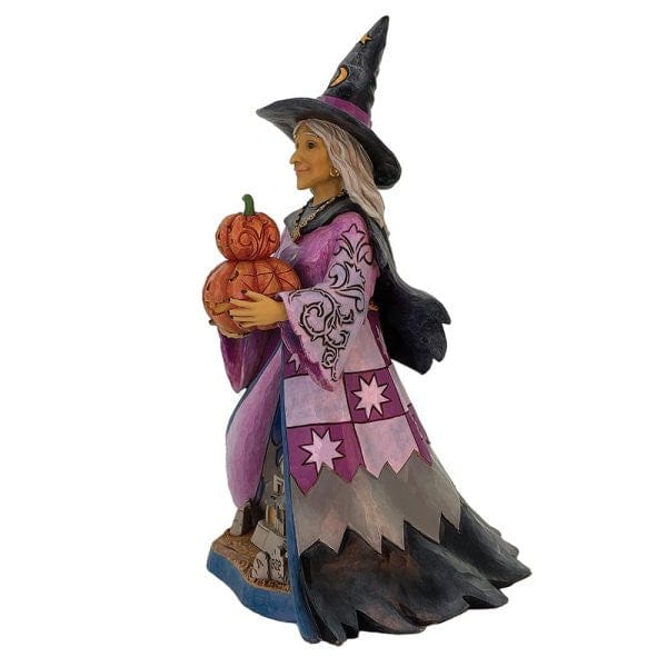 Heartwood Creek By Jim Shore Spellbinding Smiles (Good Witch with LED Pumpkins) Figurine 6016638