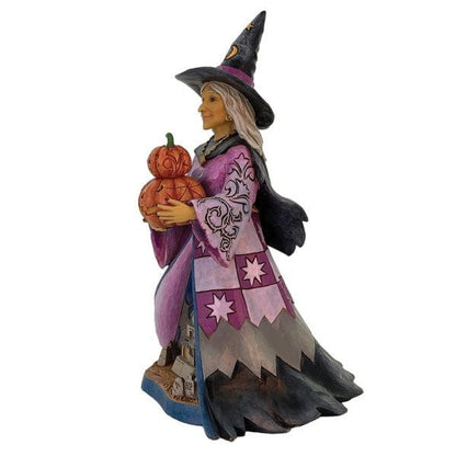 Heartwood Creek By Jim Shore Spellbinding Smiles (Good Witch with LED Pumpkins) Figurine 6016638