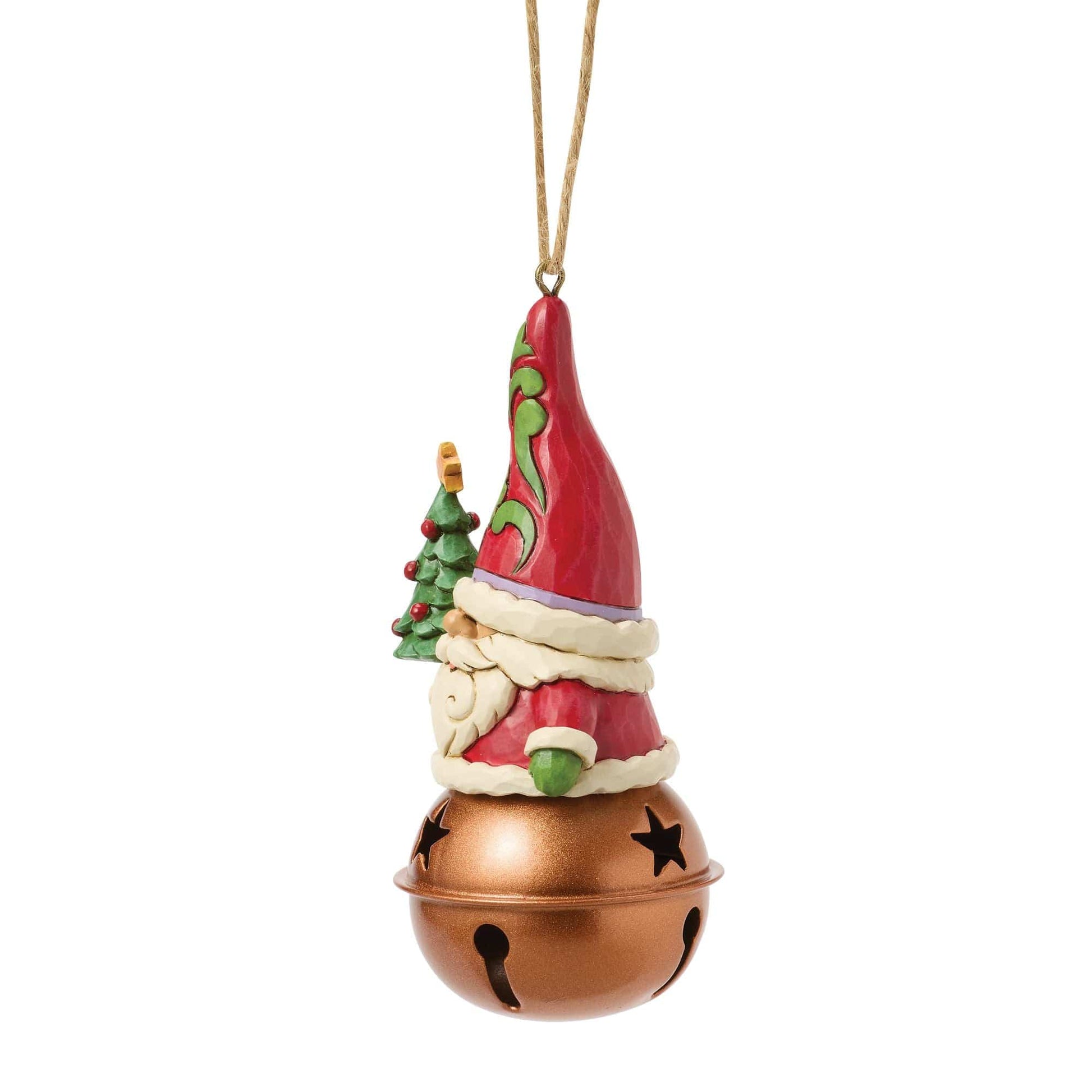 Heartwood Creek Christmas Gnome On Bell Hanging Ornament By Jim Shore