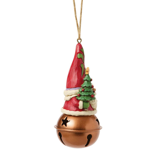 Heartwood Creek Christmas Gnome On Bell Hanging Ornament By Jim Shore