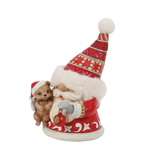 Heartwood Creek Christmas Gnome With Puppy Figurine By Jim Shore